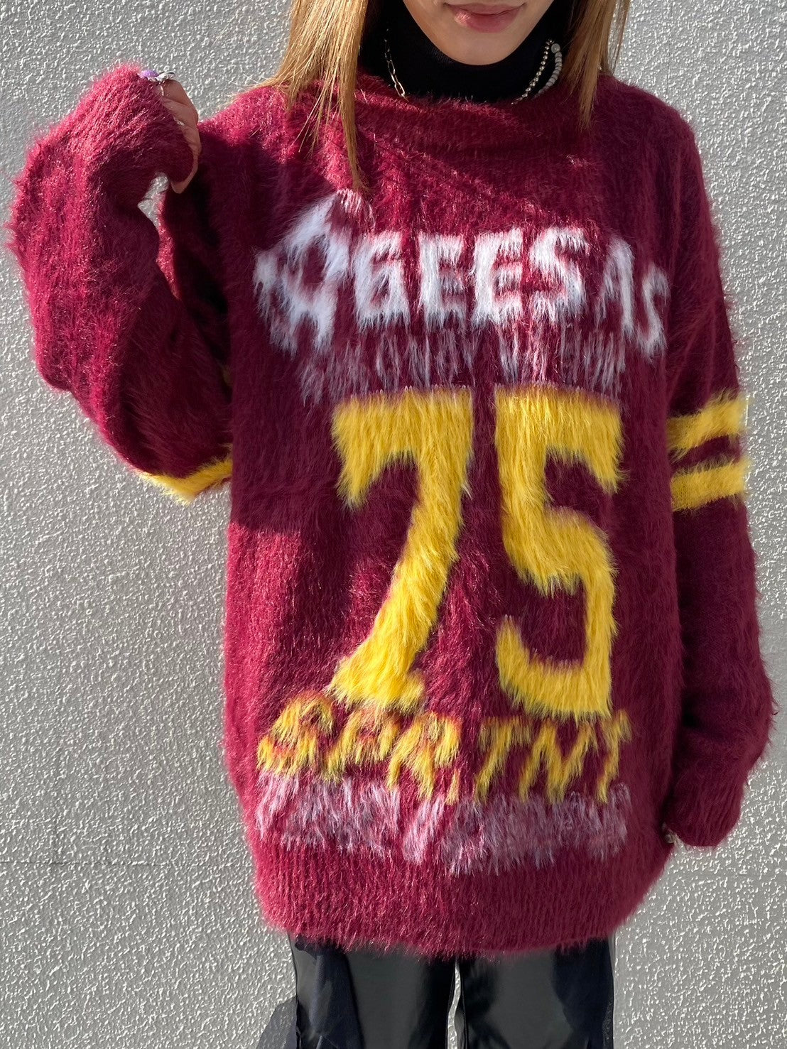 シャギーニット スプリングシャギー5分袖ニット｜WOMEN｜250HSF70-144C｜AZUL BY