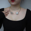 Silver Pearl Choker