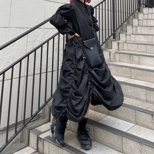 Sleeveless Drawstring Dress