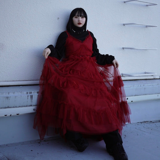 Tulle ruffle dress