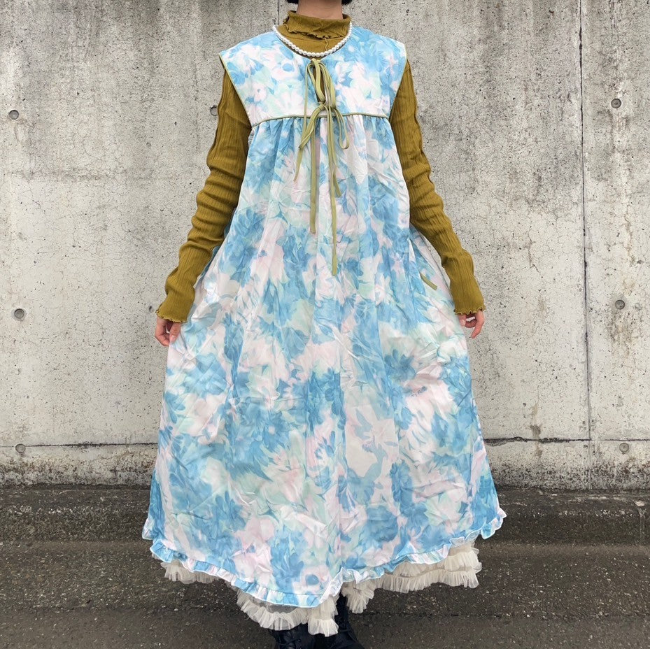 haruka's select-花柄ノースリフロントリボンキャミワンピース| own it 