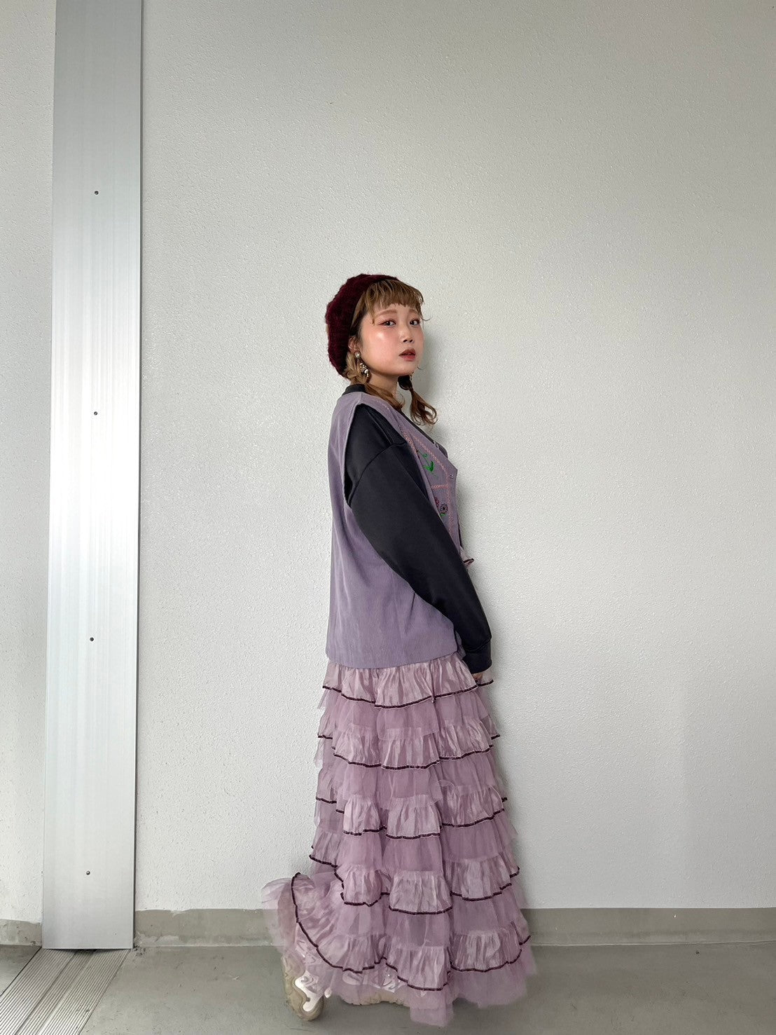 Herlipto Mサイズ Bow-Tie Chiffon Mide Dress Fubail / Bow-Tie Chiffon Midi Dress