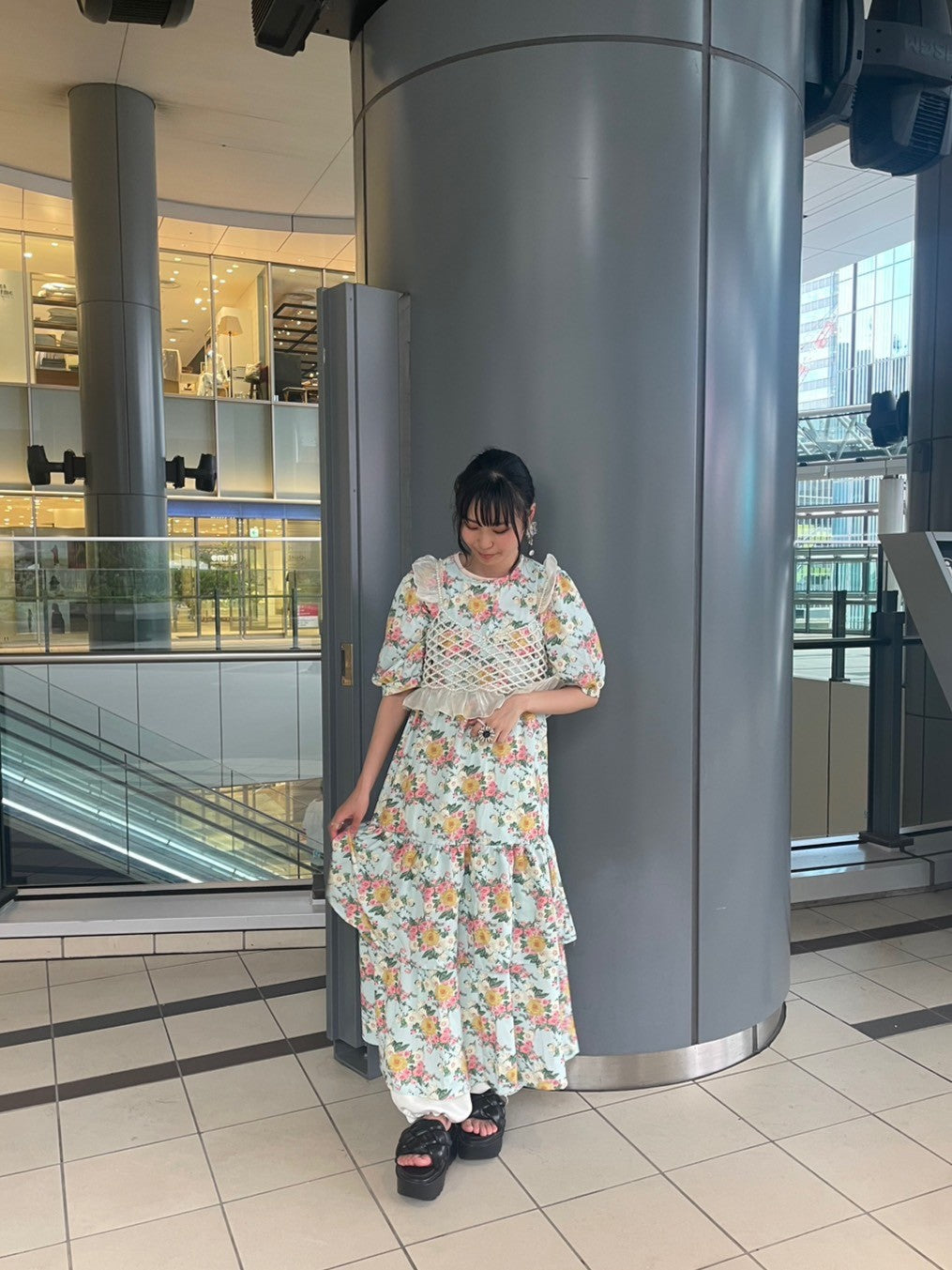 ☆人気☆【WHO.A.U】☆フラワーワンピー.ス☆ haruka's select-レトロフラワーワンピース| own it