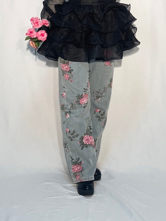 '-rry's select-ローズプリントジーンズ| own it(オウンイット)公式| 多系統女子| 多系統ファッション