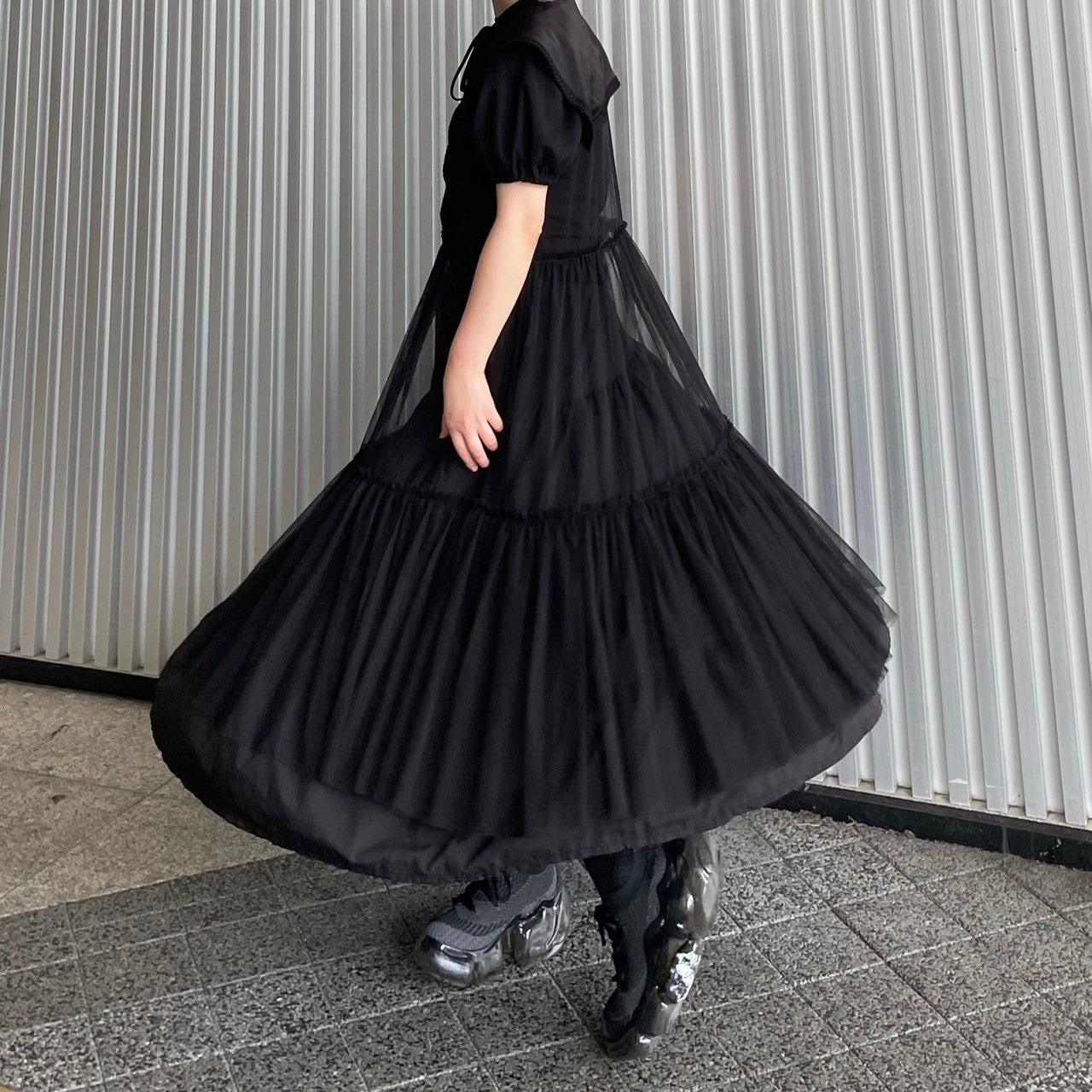 美品 セルフポートレート チュールワンピース ドット US0 S 0_3593a7c018a38bcf51da068ea1ca