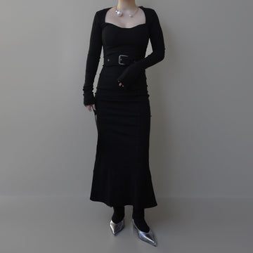 -mob's select-Belt Long Dress