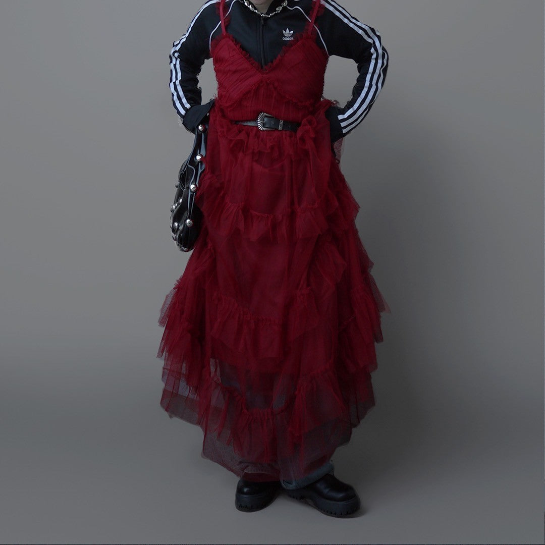 ワンピース '-mob's select-Tulle ruffle dress mob's select-Tulle ruffle dress – own it