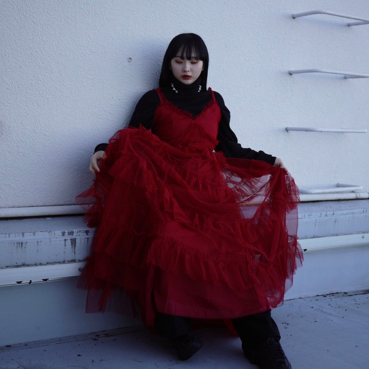 ワンピース '-mob's select-Tulle ruffle dress mob's select-Tulle ruffle dress – own it