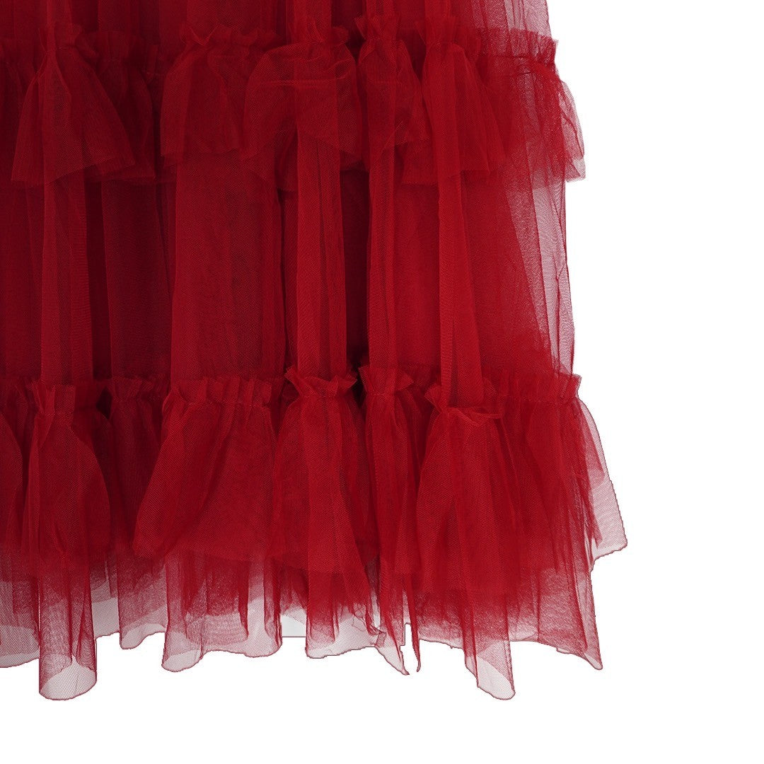 mob's select-Tulle ruffle dress – own it