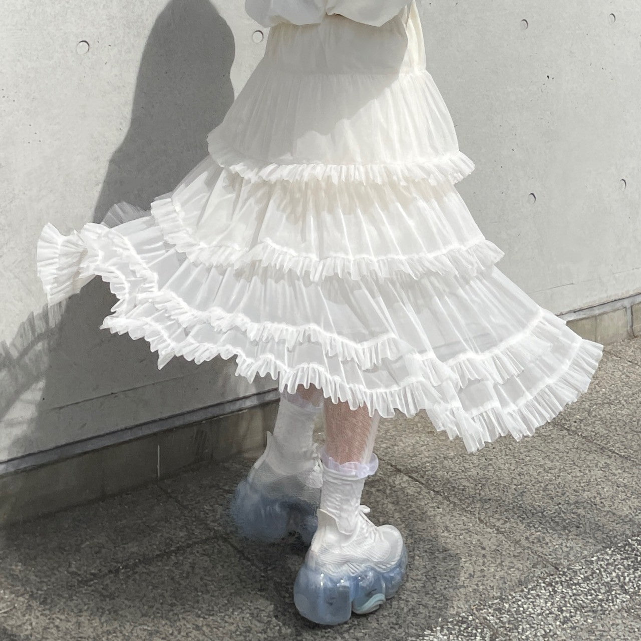 miho's select-裾フリルティアードチュールスカート – own it