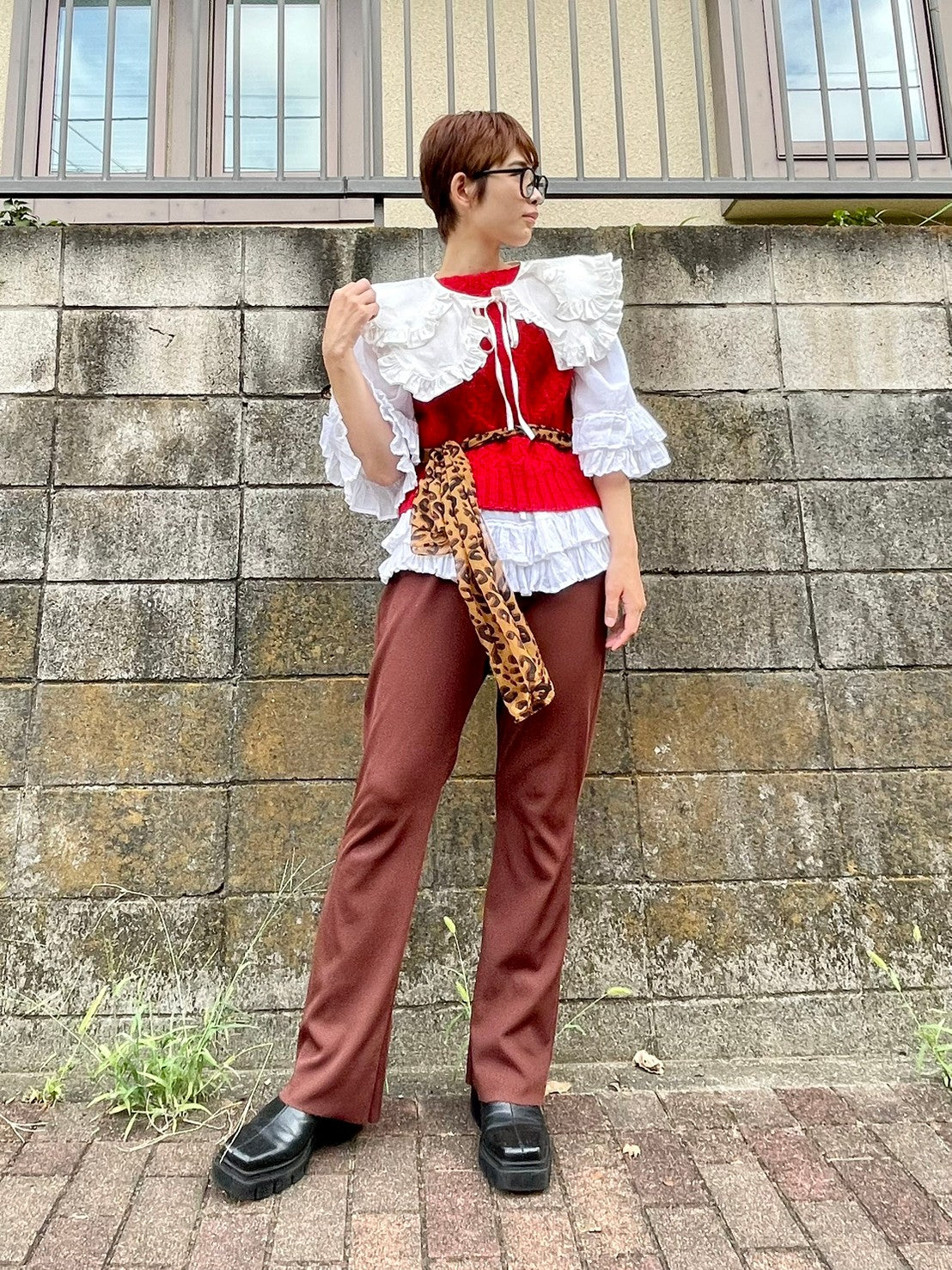オッズオンジャパン　着物襟フリルダブリエ　キナリ色 オッズオンジャパン 着物襟フリルダブリエ 黒 - メルカリ
