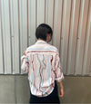 '-haruka's select-マーブル柄カラーシアーシャツ