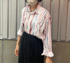 '-haruka's select-マーブル柄カラーシアーシャツ| own it(オウンイット)公式| 多系統女子| 多系統ファッション