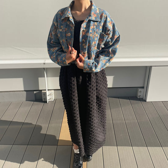 '-haruka's select-花柄デニムジャケット| own it(オウンイット)公式| 多系統女子| 多系統ファッション