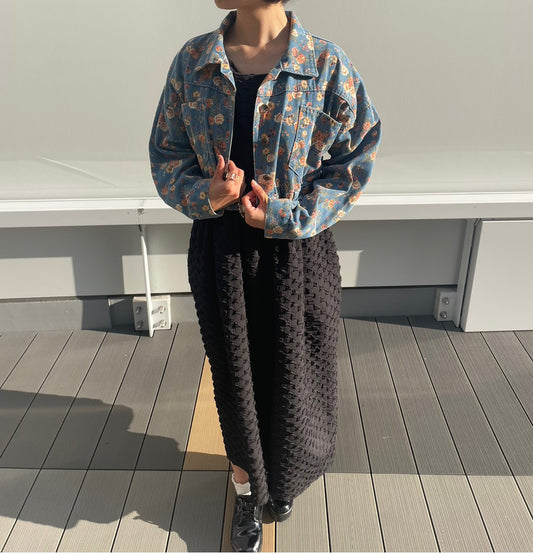 '-haruka's select-花柄デニムジャケット| own it(オウンイット)公式| 多系統女子| 多系統ファッション