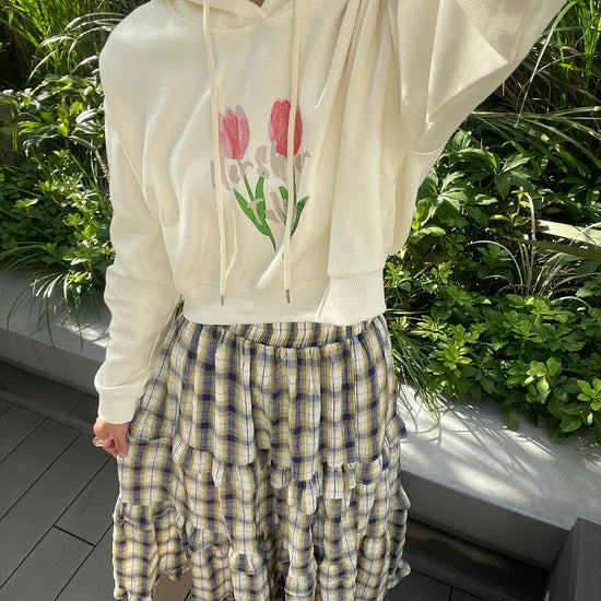 '-haruka's select-チューリップ柄パーカー| own it(オウンイット)公式| 多系統女子| 多系統ファッション