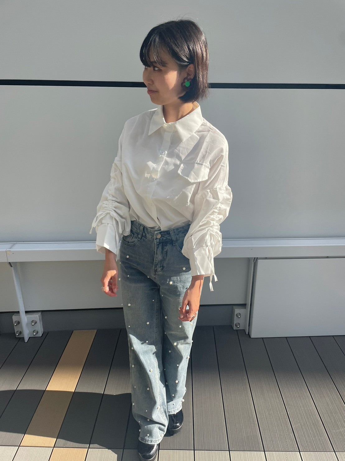 華　ミニチュアリメイクオーダー　3点　デザインスモック、シャツ、半ズボン 楽天市場】リメイクTシャツ / CUBE SUGAR OE天竺 リメイク風
