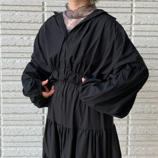 '-miho's select-裾ギャザーショート丈ブラウス