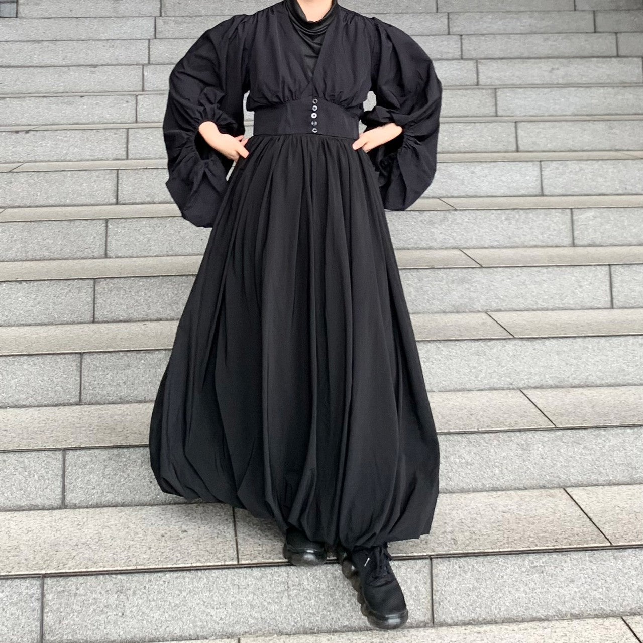 theory luxe】セオリーリュクス 長袖ブラウス（ボウタイ付き）