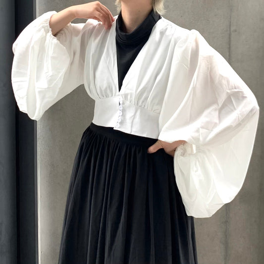 '-miho's select-袖ボリュームショート丈ブラウス| own it(オウンイット)公式| 多系統女子| 多系統ファッション