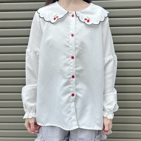 -aki's select-チェリー刺繍ブラウス| own it(オウンイット)公式| 多系統女子| 多系統ファッション