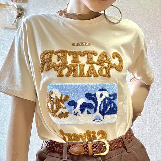 '-nana's select-ヴィンテージ風cowTシャツ