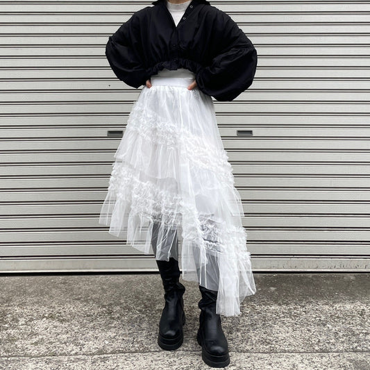 '-miho's select-ティアードフリルチュールスカート