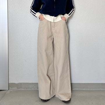 '-RIRI's select-ホワイトデニムワイドパンツ| own it(オウンイット)公式| 多系統女子| 多系統ファッション