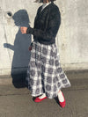 '-haruka's select-フリンジチェックデザインスカート