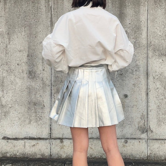 -haruka's select-レザーミニプリーツスカート