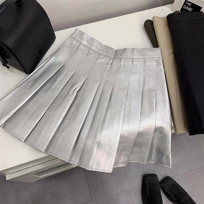 haruka's select-レザーミニプリーツスカート| own it