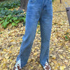 Slit Denim Pants