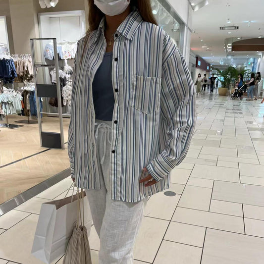 '-own it select-Loose fit stripe shirt| own it(オウンイット)公式| 多系統女子| 多系統ファッション