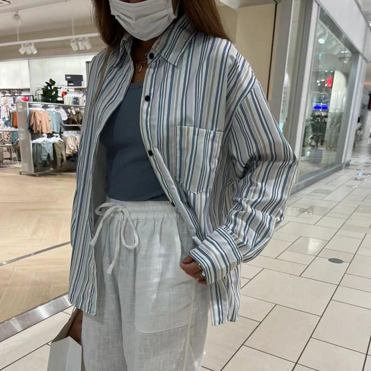 Loose fit stripe shirt