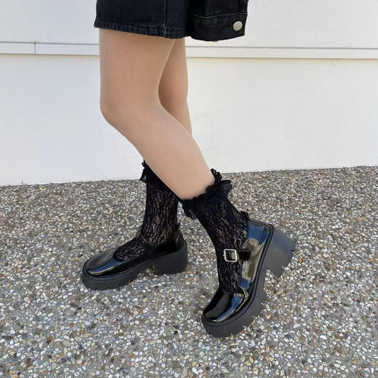 【GW限定10%OFF】'-own it select-レースハイソックス