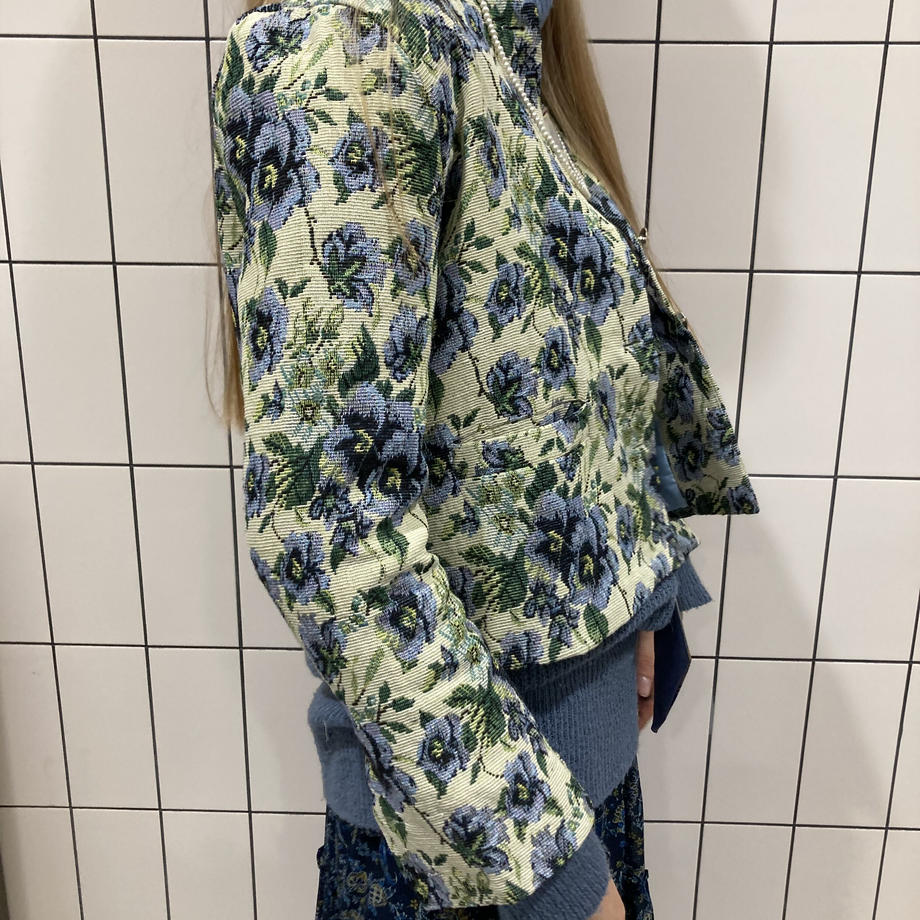 ヨーロッパ上質ゴブラン花柄ジャケットスカート